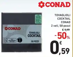 Spazio Conad Tovaglioli cocktail Conad offerta