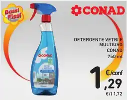 Spazio Conad Detergente vetri e multiuso Conad offerta