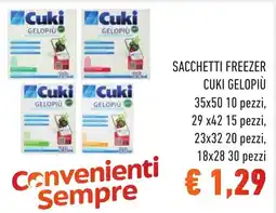 Spazio Conad Sacchetti freezer Cuki Gelopiù offerta
