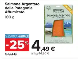 Carrefour Salmone Argentato della Patagonia Affumicato offerta