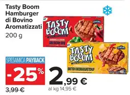Carrefour Tasty Boom Hamburger di Bovino Aromatizzati offerta
