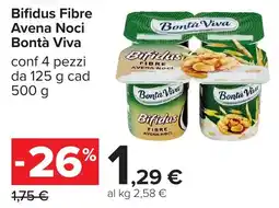 Carrefour Bifidus Fibre Avena Noci Bontà Viva offerta