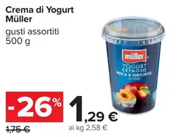 Carrefour Crema di Yogurt Müller offerta