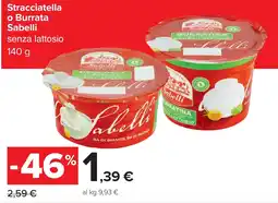 Carrefour Stracciatella o Burrata Sabelli senza lattosio offerta