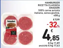 Spazio Conad Hamburger ricetta classica Amadori offerta