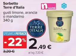 Carrefour Sorbetto Terre d'Italia offerta