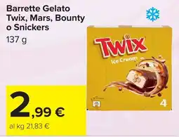 Carrefour Barrette Gelato Twix offerta