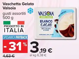 Carrefour Vaschetta Gelato Valsoia offerta