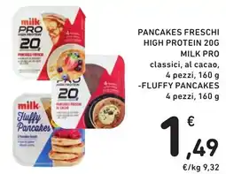 Spazio Conad Milk Pro Pancakes Freschi High Protein 20G offerta