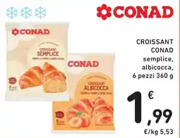 Spazio Conad Croissant Conad semplice, albicocca offerta