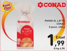 Spazio Conad Panini al latte Conad offerta