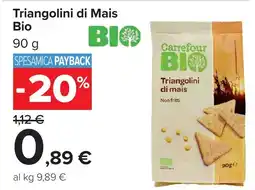 Carrefour Triangolini di Mais Bio offerta