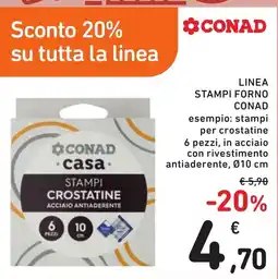 Spazio Conad Conad casa stampi crostatine acciaio antiaderente offerta