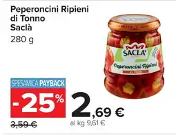 Carrefour Peperoncini Ripieni di Tonno Saclà offerta