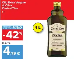 Carrefour Olio Extra Vergine di Oliva Costa d'Oro offerta