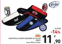 Spazio Conad Pantofole uomo squadre di calcio Griff offerta