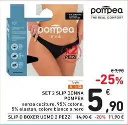 Spazio Conad Set 2 slip donna pompea offerta
