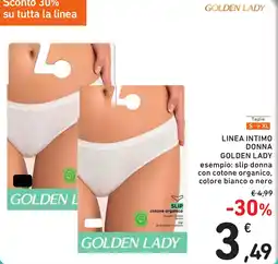 Spazio Conad Slip donna cotone organico Golden Lady offerta