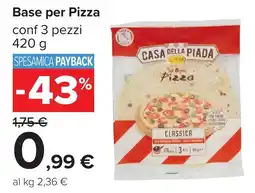 Carrefour Base per Pizza Casa della Piada offerta