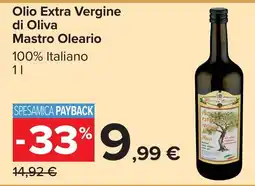 Carrefour Olio Extra Vergine di Oliva Mastro Oleario offerta