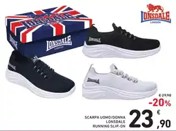 Spazio Conad Scarpa uomo/donna Lonsdale running slip-on offerta