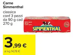 Carrefour Carne Simmenthal classica offerta
