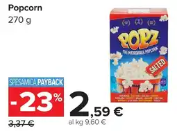 Carrefour Popcorn Popz offerta