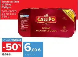 Carrefour Tonno all'olio di oliva Callipo offerta