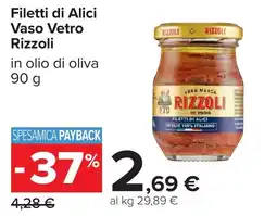 Carrefour Filetti di Alici Rizzoli offerta