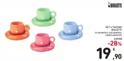 Spazio Conad Set 4 tazzine Bialetti offerta