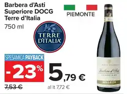 Carrefour Barbera d'Asti Superiore DOCG Terre d'Italia offerta