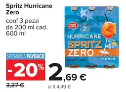 Carrefour Spritz Hurricane Zero offerta