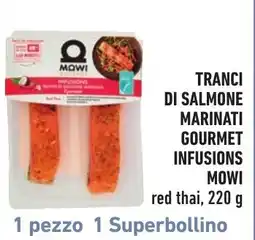 Spazio Conad Tranci di salmone marinati gourmet infusions mowi red thai offerta