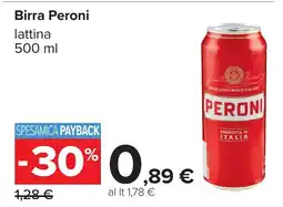 Carrefour Birra Peroni lattina offerta