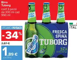 Carrefour Birra Tuborg offerta