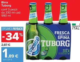 Carrefour Birra Tuborg offerta