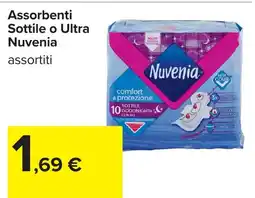 Carrefour Assorbenti Sottile o Ultra Nuvenia offerta