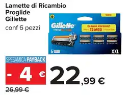 Carrefour Lamette di Ricambio Proglide Gillette offerta