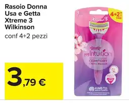 Carrefour Rasoio Donna Usa e Getta Xtreme 3 Wilkinson offerta
