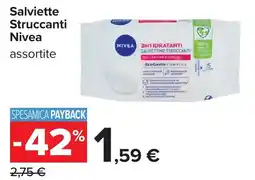 Carrefour Salviette Struccanti Nivea assortite offerta