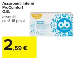 Carrefour Assorbenti Interni ProComfort O.B. offerta