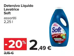 Carrefour Detersivo Liquido Lavatrice Soft offerta