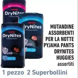 Spazio Conad Mutandine assorbenti per la notte pyjama pants drynites huggies offerta