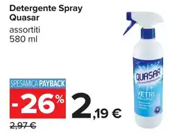 Carrefour Detergente Spray Quasar offerta