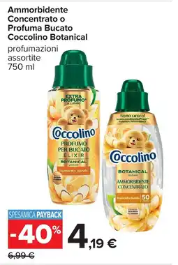 Carrefour Ammorbidente Concentrato o Profuma Bucato Coccolino Botanical offerta