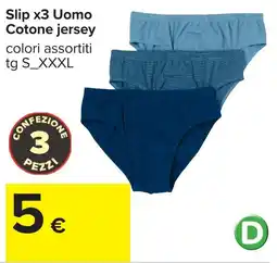 Carrefour Slip Uomo Cotone jersey offerta