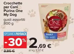 Carrefour Crocchette per Cani Purina One My Dog offerta