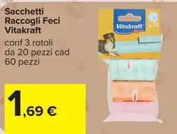 Carrefour Sacchetti Raccogli Feci Vitakraft offerta