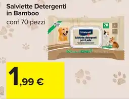 Carrefour Salviette Detergenti in Bamboo Vitakraft offerta