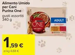 Carrefour Alimento Umidoper Cani Purina One offerta